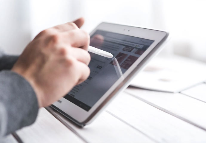 tablet e sito web immobiliare